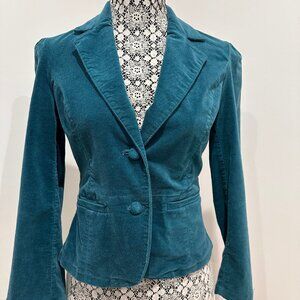 Forever 21 Turquoise/Teal Velvet Jacket (S)